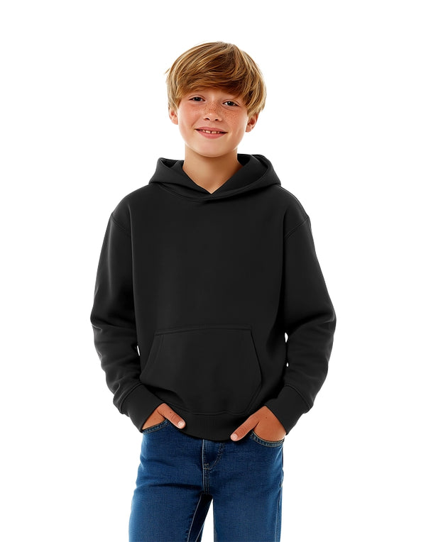 JH001J AWDis Kids Hoodie Storm Grey Front View