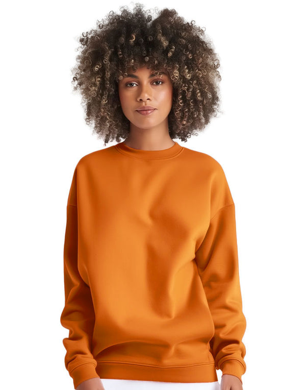 JH030 AWDis Sweatshirt in Pumpkin Women's Front View