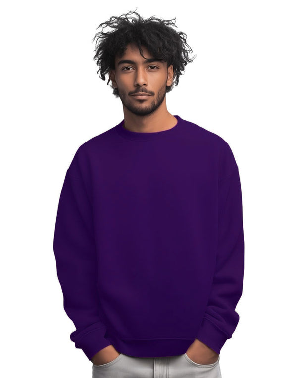 JH030 AWDis Sweatshirt in Purple Men's Front View