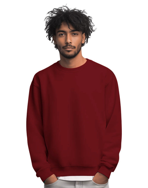JH030 AWDis Sweatshirt in Red Hot Chilli Men's Front View