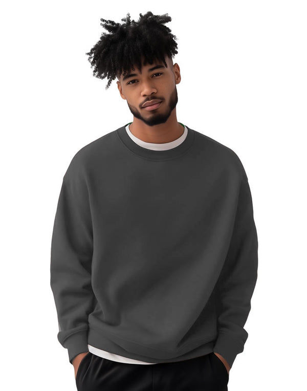 JH030 AWDis Sweatshirt in Storm Grey Men's Front View