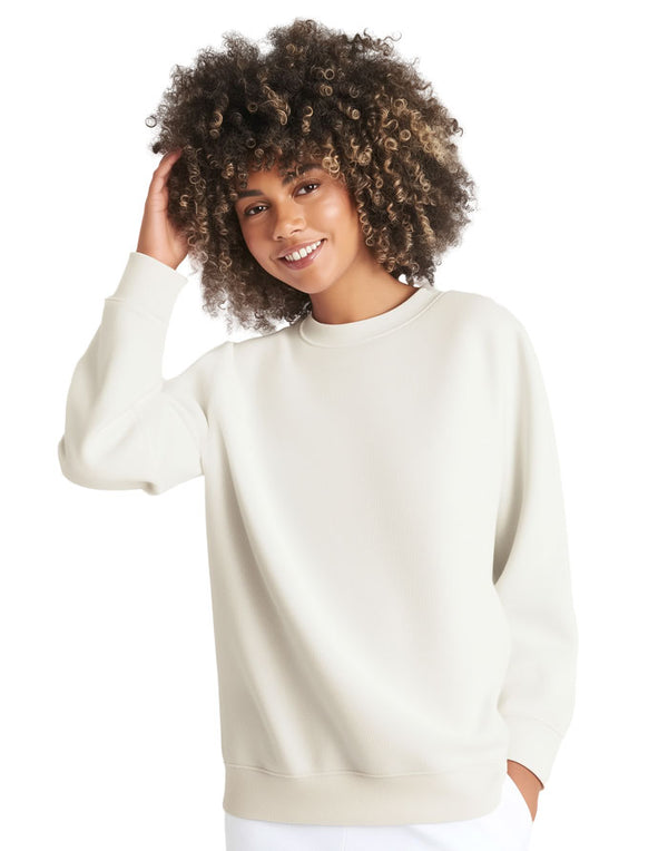 JH030 AWDis Unisex Sweatshirt in Vanilla Milkshake Women's Front View
