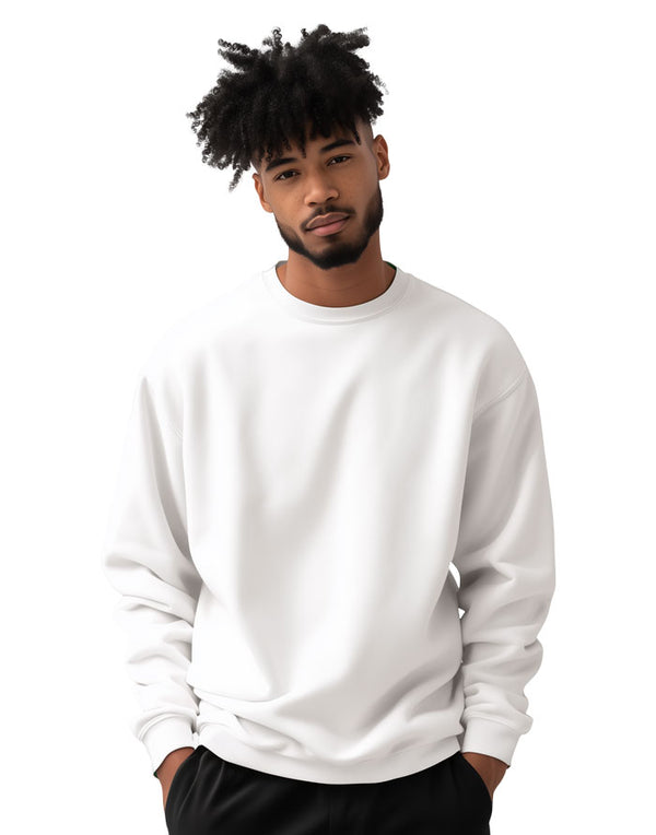 JH030 AWDis Unisex Sweatshirt in Ash Front View