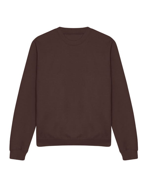 JH030 AWDis Sweatshirt in Chocolate Flat Front View