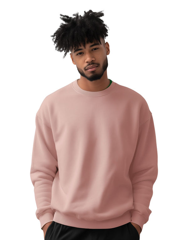 JH030 AWDis Unisex Sweatshirt in Dusty Pink Men's Front View