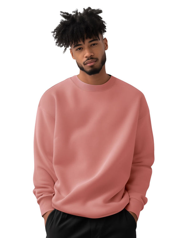 JH030 AWDis Unisex Sweatshirt in Dusty Rose Men's Front View