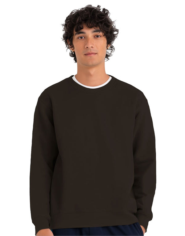 JH030 AWDis Unisex Sweatshirt in Hot Chocolate Men's Front View