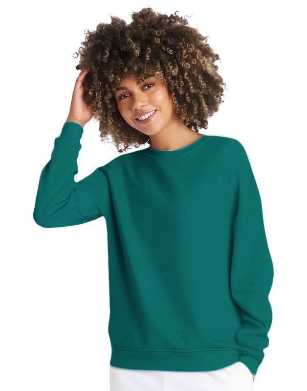 JH030 AWDis Sweatshirt in Jade Women's Front View