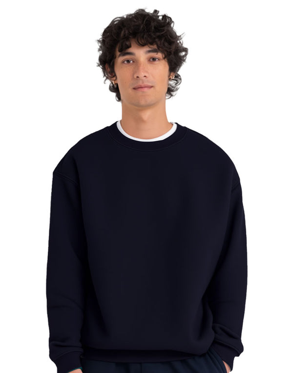 JH030 AWDis Unisex Sweatshirt in New French Navy Men's Front View