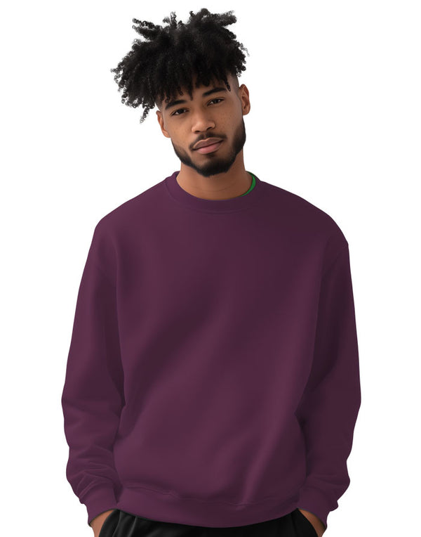 JH030 AWDis Unisex Sweatshirt in Plum Men's Front View
