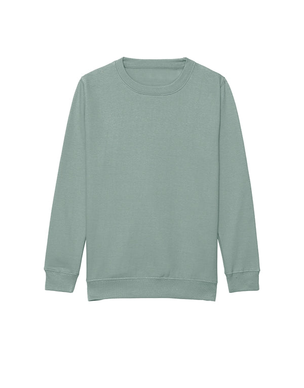 AWDis JustHoods Kids Sweatshirt: Dusty Green (JH030J)