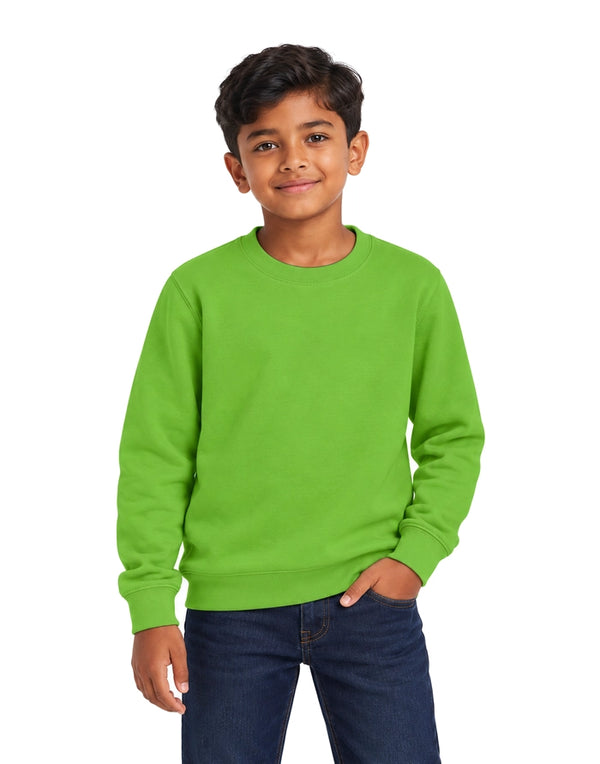 AWDis JustHoods Kids Sweatshirt: Lime Green (JH030J)