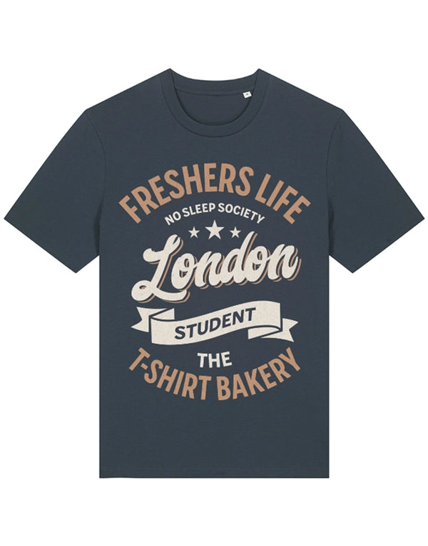 Customisable Freshers Life London – No Sleep Society T-Shirt (TBS004T)