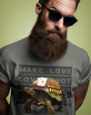 Make Love Not War Tortoise T-ShirtFront View