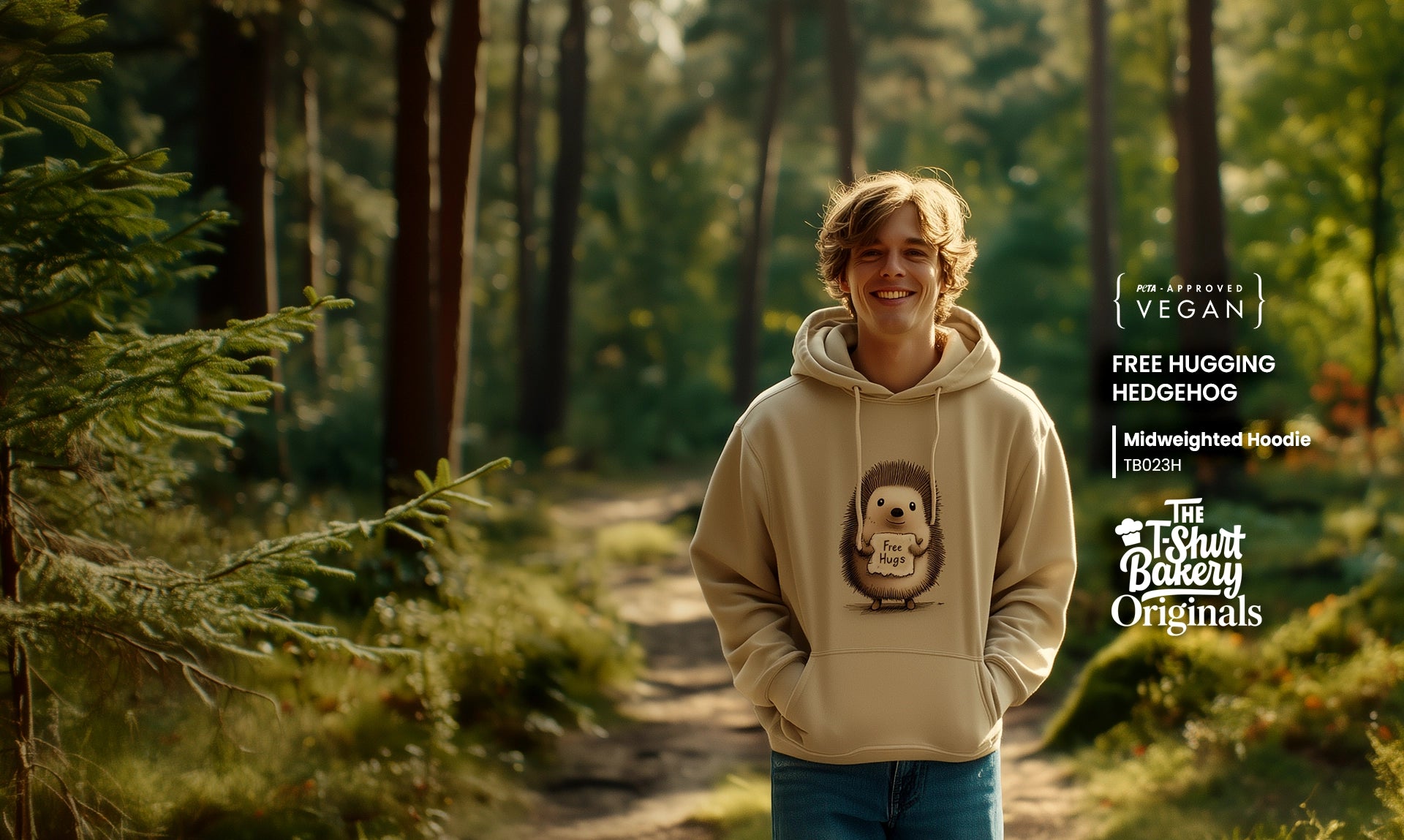 Free Hugging Hedgehog hoodie banner - the t-shirt bakery Originals