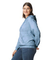 SF500 Gildan Softstyle Adult Hoodie Blue Stone Side View