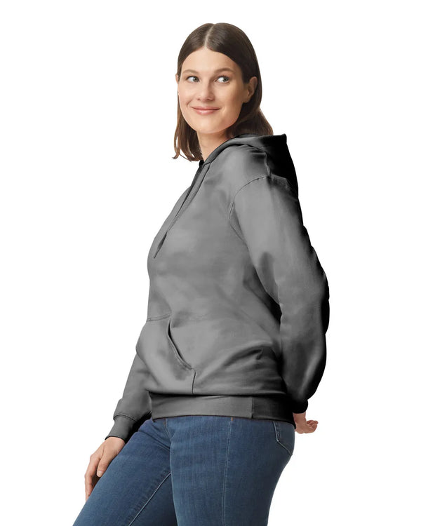 SF500 Gildan Softstyle Adult HoodieCharcoal Side View