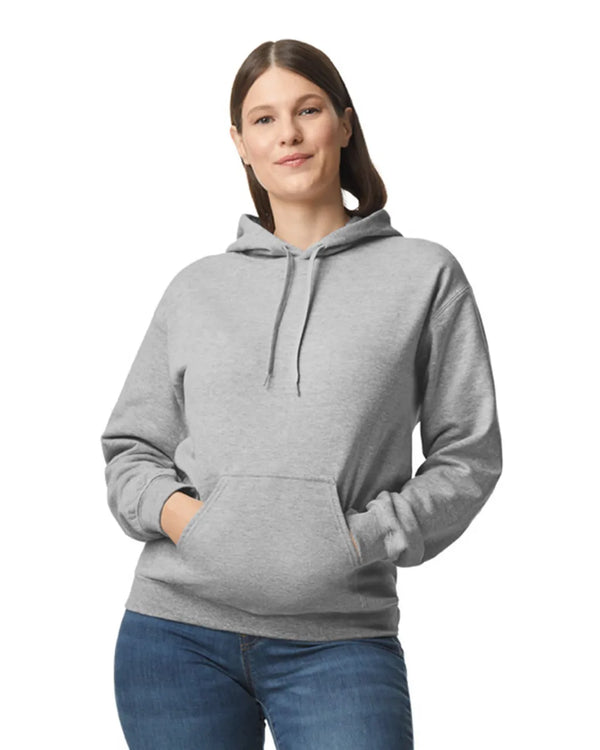 SF500 Gildan Softstyle Adult Hoodie RS Sports Grey Front View 02