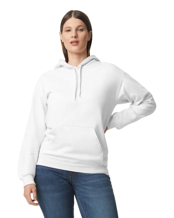 SF500 Gildan Softstyle Adult Hoodie White FrontView