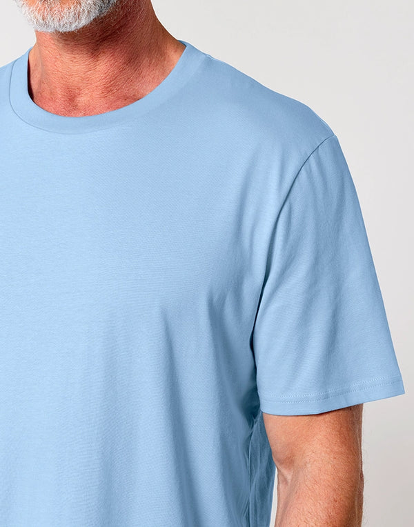 STTU169 Stanley Stella Creator 2.0 T-shirt in Blue Soul Closeup Front View
