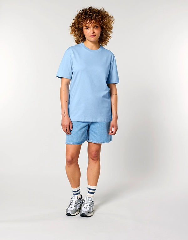 STTU169 Stanley Stella Creator 2.0 T-shirt in Blue Soul Women's Full Body Front View