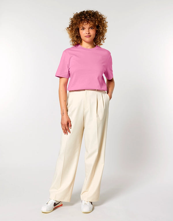 STTU169 Stanley Stella Creator 2.0 T-shirt in Bubble Pink Women's Full Body Front View