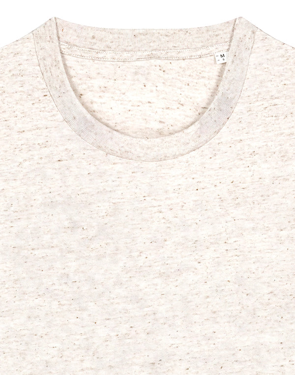 STTU169 Stanley Stella Creator 2.0 T-shirt in Eco Heather Close-up Flat Front View