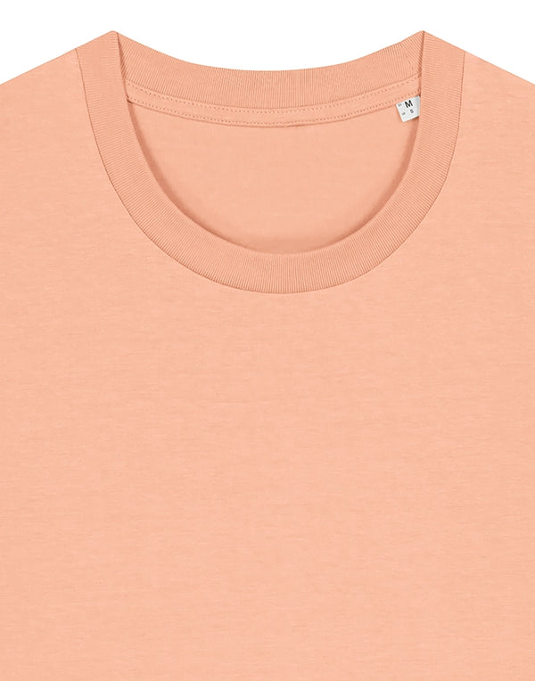 STTU169 Stanley Stella Creator 2.0 T-shirt in Fraiche Peche Close-up Detail Front View