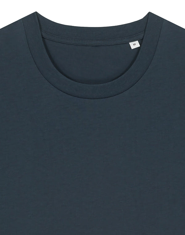 STTU169 Stanley Stella Creator 2.0 T-shirt in India Ink Close-up Detail Front View