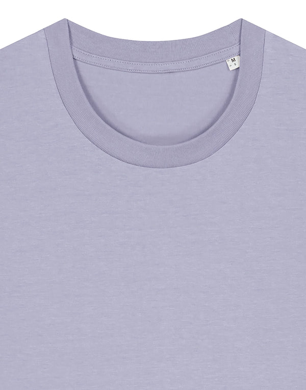 STTU169 Stanley Stella Creator 2.0 T-shirt in Lavender Close-up Flat Front View