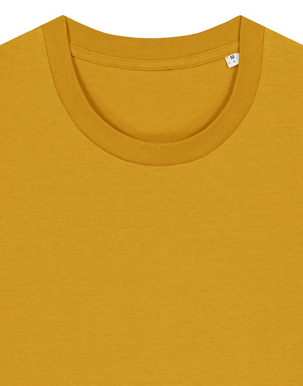 STTU169 Stanley Stella Creator 2.0 T-shirt in Ochre Flat Close-up Front View