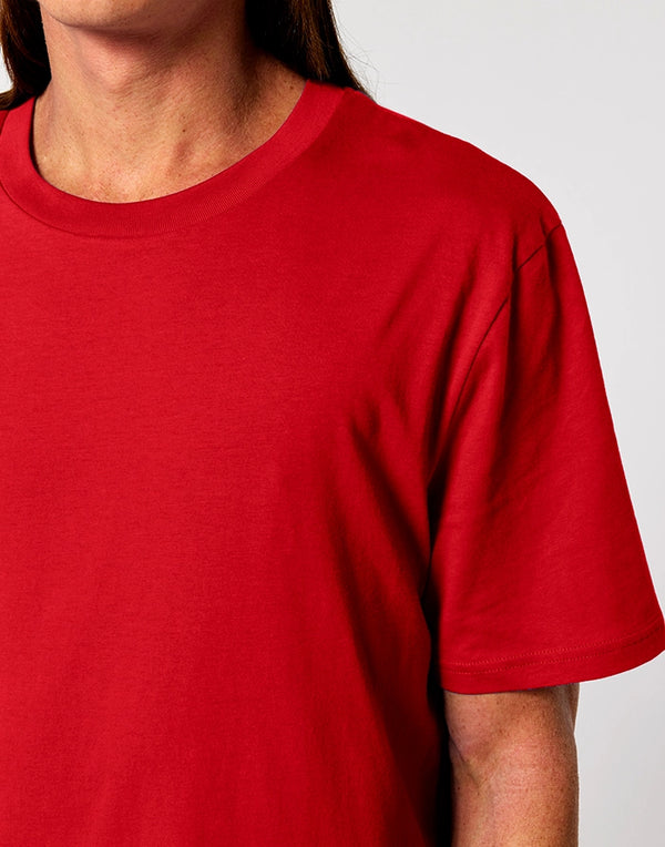 STTU169 Stanley Stella Creator 2.0 T-shirt in Red Close-up Front View