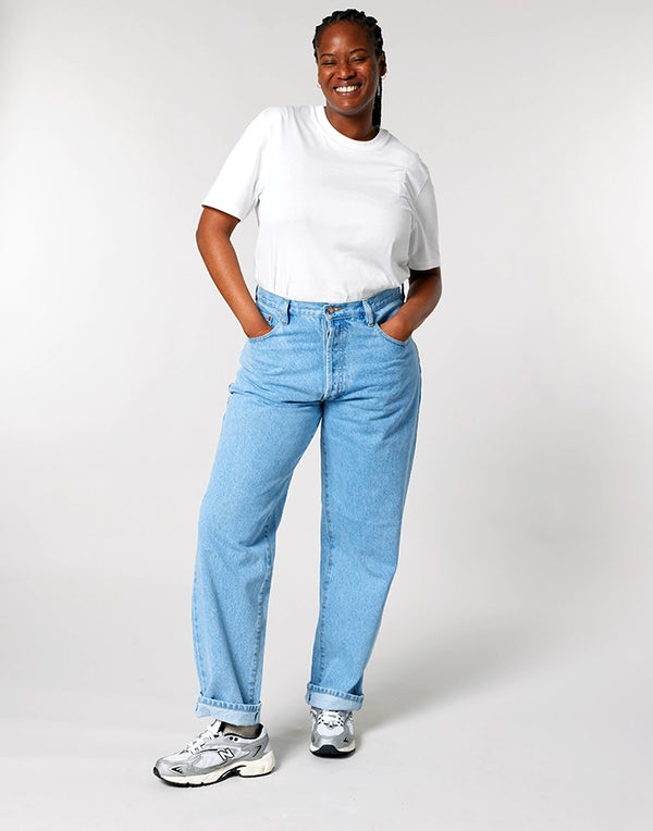 STTU169 Stanley Stella Creator 2.0 T-shirt in White Women's Full Body View