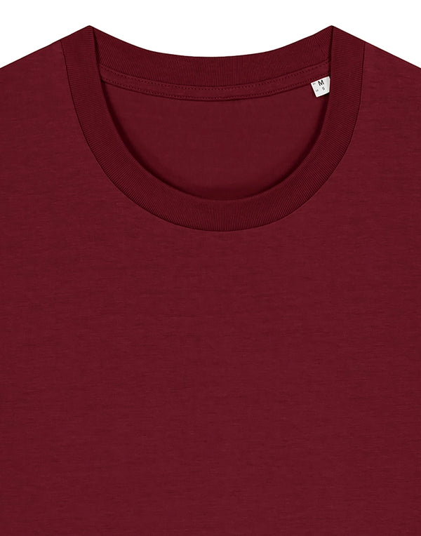 STTU169 Stanley Stella Creator 2.0 T-shirt in Burgundy Close-up Flat Front View