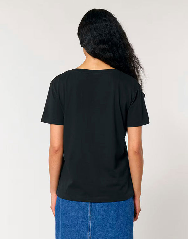 STTW173 Stanley Stella Serena Women's Black T-Shirt Back View