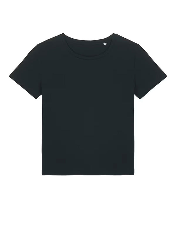STTW173 Stanley Stella Serena Women's Black T-Shirt Flat View