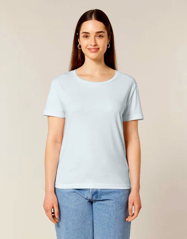 STTW173 Stanley Stella Serena Women's Ice Blue T-Shirt Front View