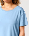 STTW173 Stanley Stella Serena Women's Soul Blue T-Shirt Closeup View