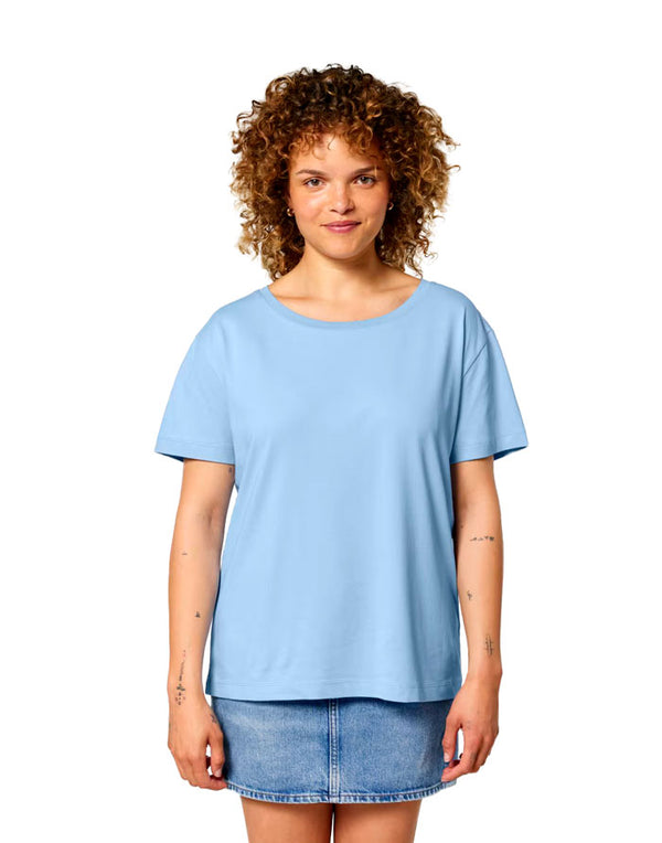 STTW173 Stanley Stella Serena Women's Soul Blue T-Shirt Front View