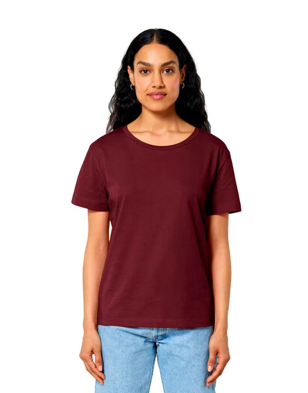 STTW173 Stanley Stella Serena Women's Burgundy T-Shirt Front View