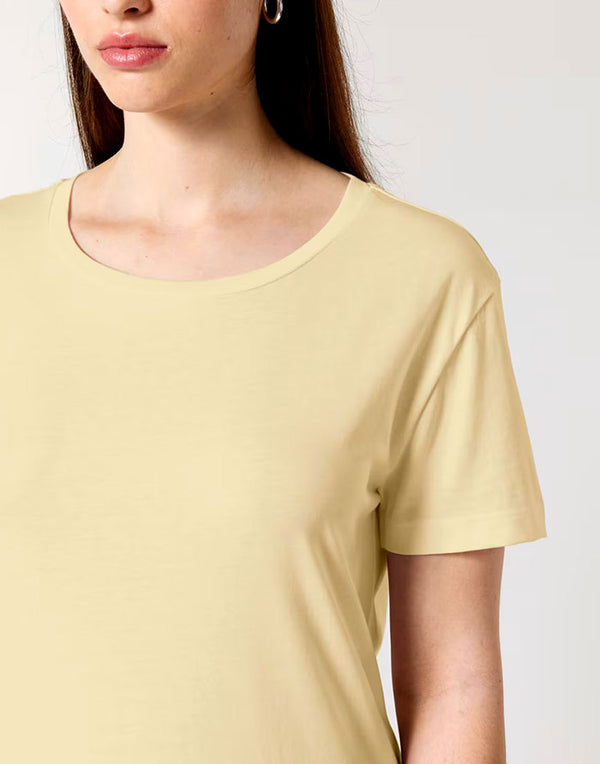 STTW173 Stanley Stella Serena Women's Butter Pale Yellow T-Shirt Closeup View