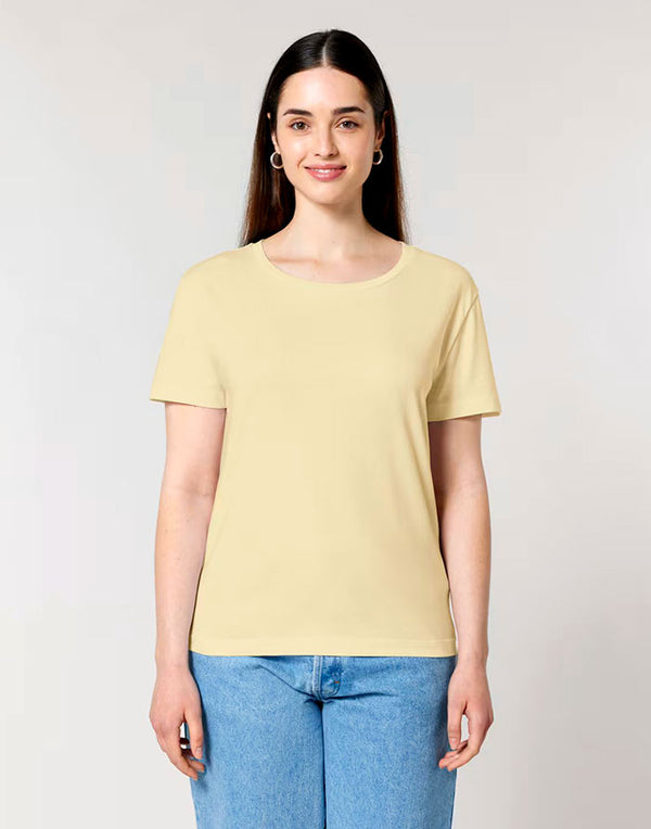 STTW173 Stanley Stella Serena Women's Butter Pale Yellow T-Shirt Front View