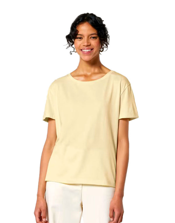 STTW173 Stanley Stella Serena Women's Butter Pale Yellow T-Shirt Front View