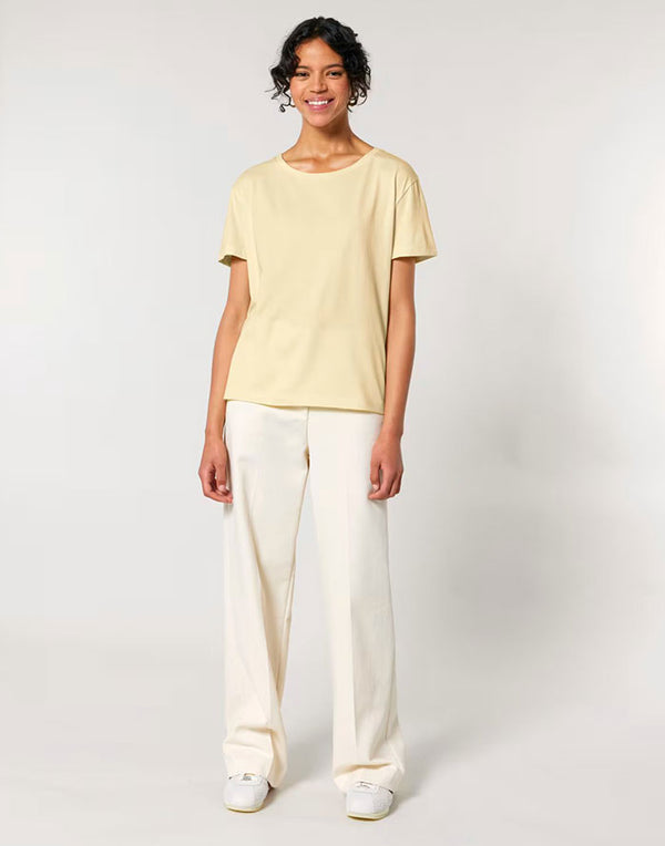 STTW173 Stanley Stella Serena Women's Butter Pale Yellow T-Shirt Full Body View