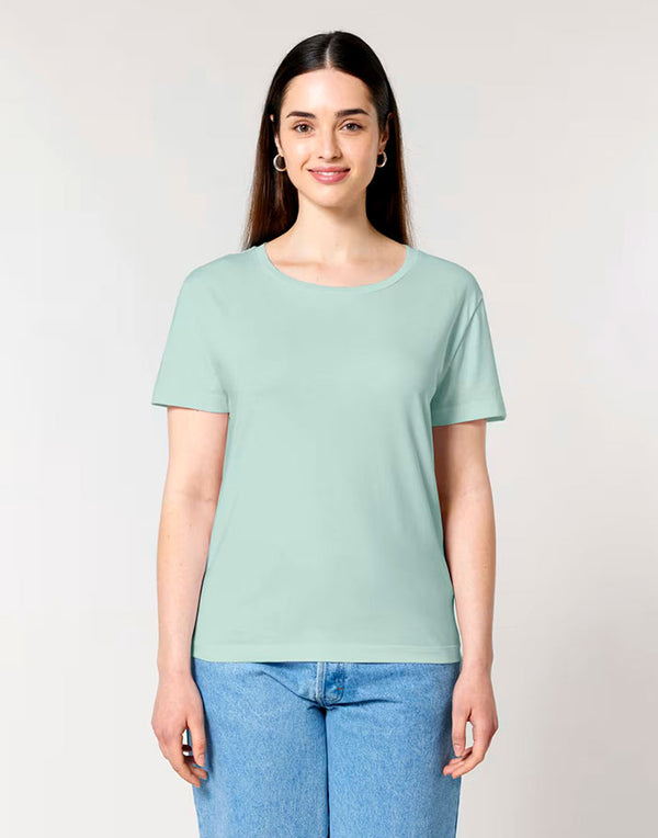 STTW173 Stanley Stella Serena Women's Caribbean Blue T-Shirt Front View