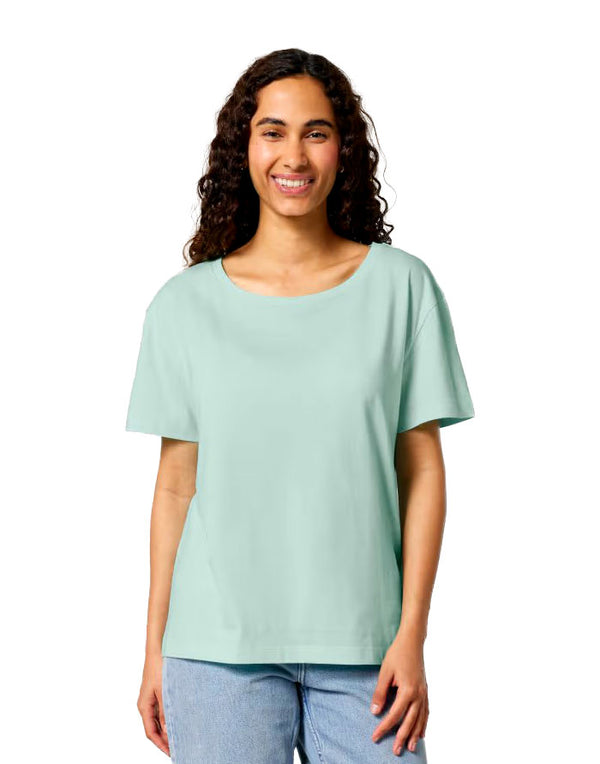 STTW173 Stanley Stella Serena Women's Caribbean Blue T-Shirt Front View
