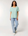 STTW173 Stanley Stella Serena Women's Caribbean Blue T-Shirt Full Body View