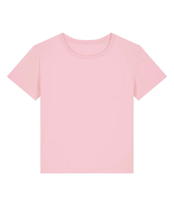 STTW173 Stanley Stella Serena Women's Cotton Pink T-Shirt Flat View