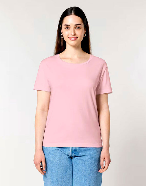 STTW173 Stanley Stella Serena Women's Cotton Pink T-Shirt Front View