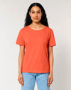 STTW173 Stanley Stella Serena Women's Fiesta Orange T-Shirt Front View